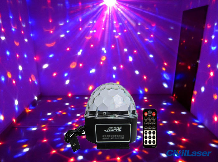 Cheap LED lighting Disco Crystal Ball small projector for home party with Remote control - Click Image to Close